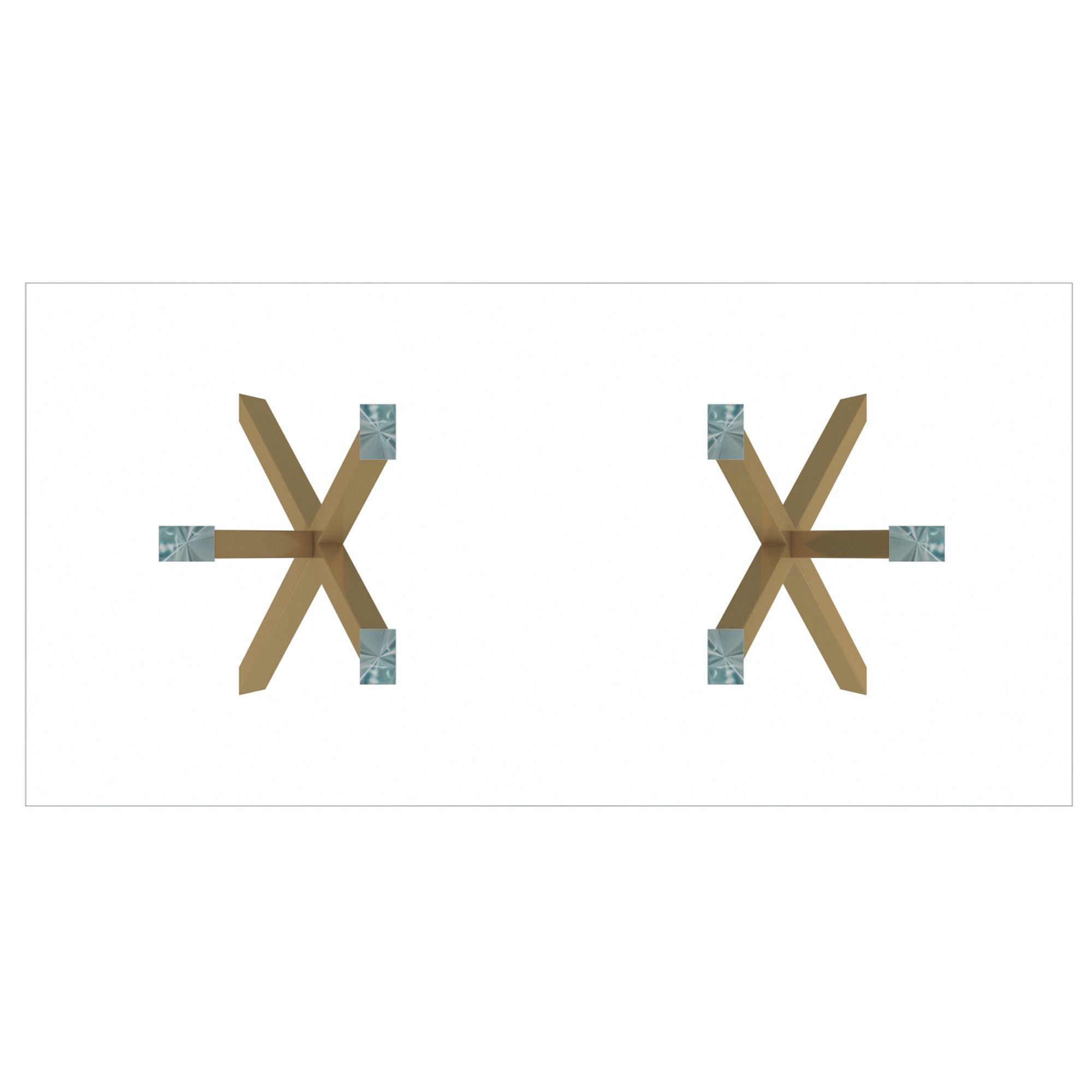 Stark Rectangular Dining Table in Aged Gold