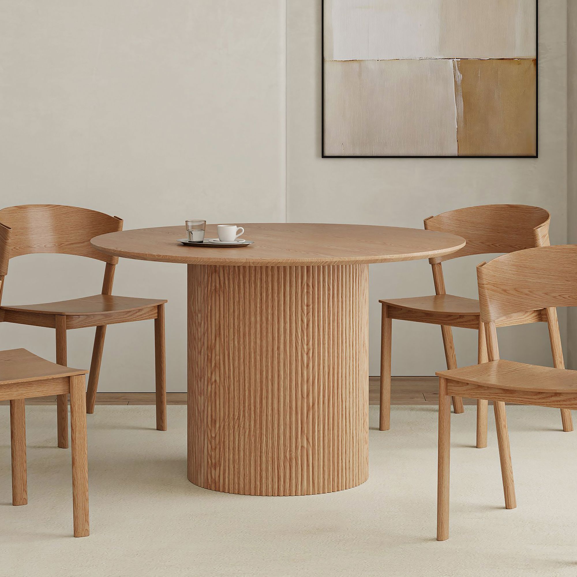 Tovas Round Dining Table in Natural
