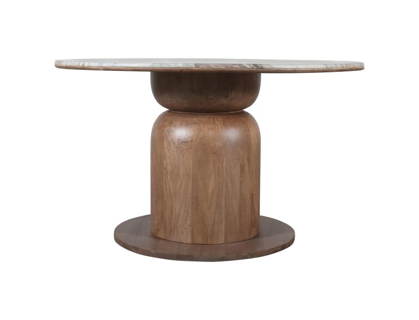 Martina Round Accent Table in Walnut