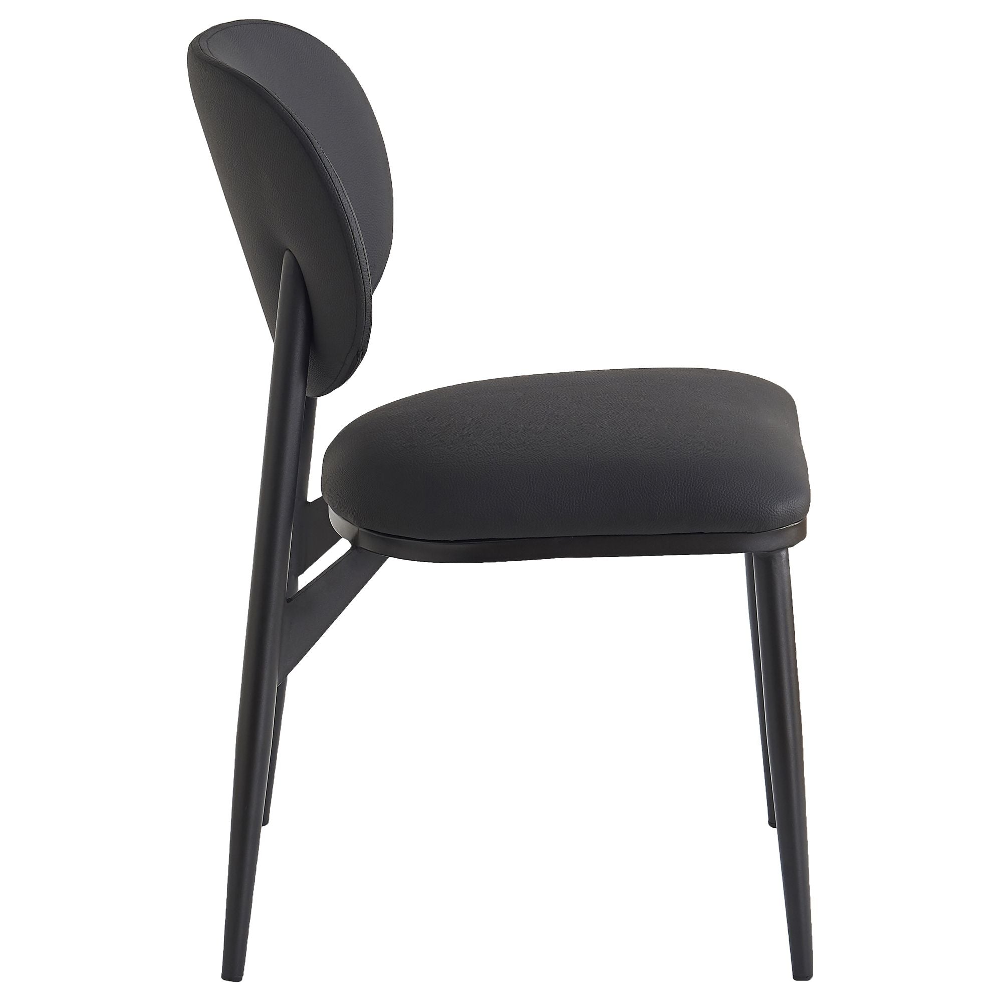 Gideon Dining/Lounge Chair, Set of 4 in Black and Black