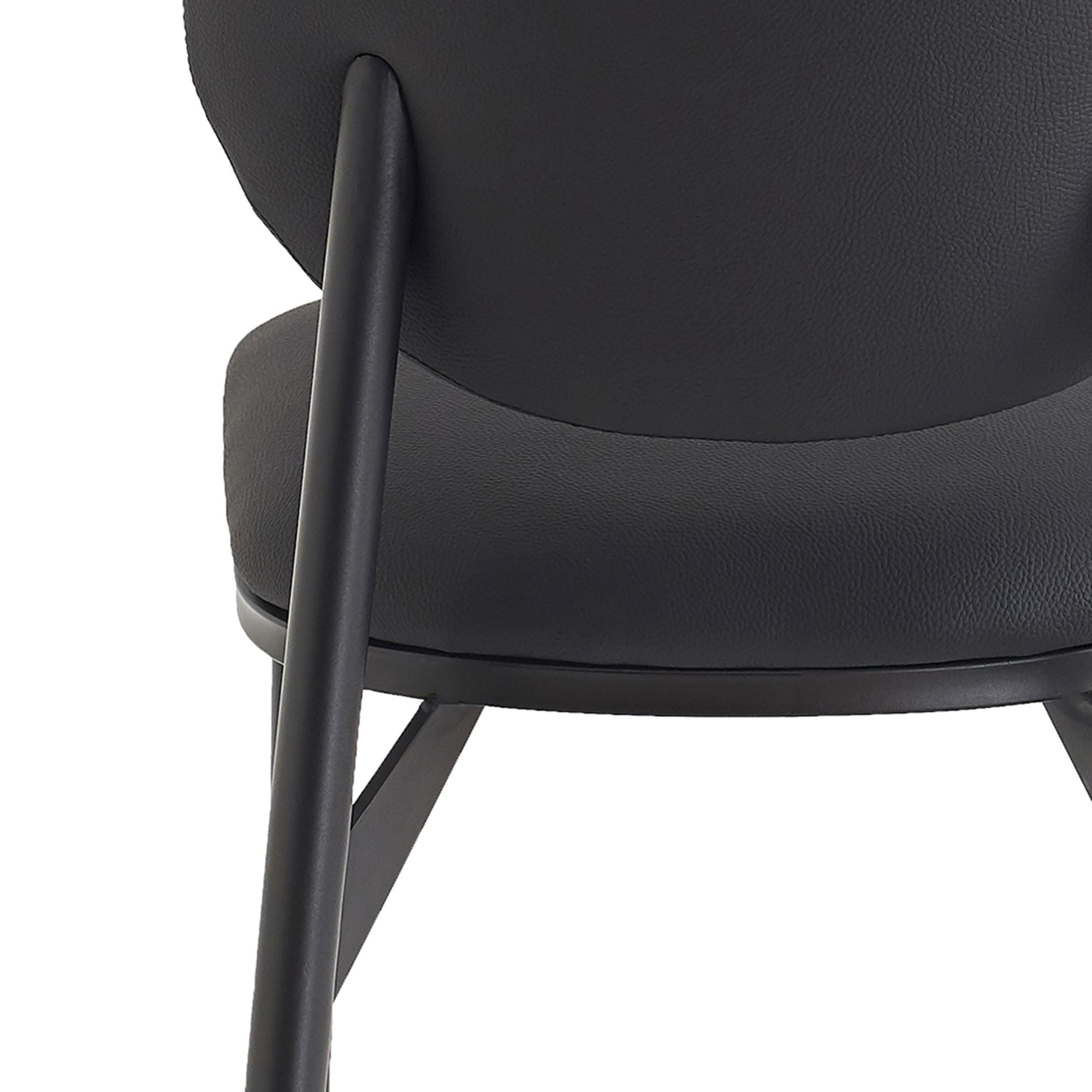 Gideon Dining/Lounge Chair, Set of 4 in Black and Black