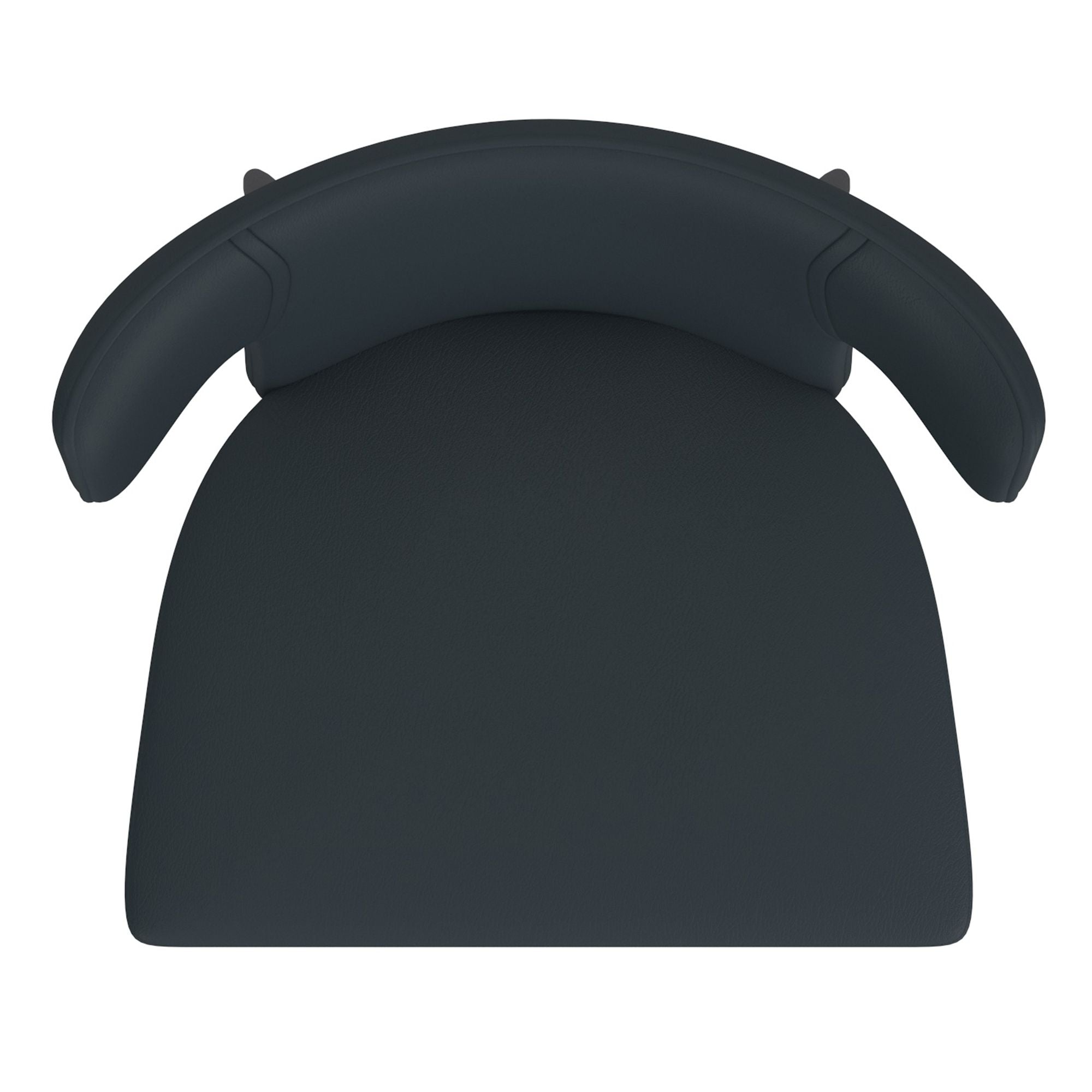 Olis Dining Chair, set of 2, in Black Faux Leather and Black