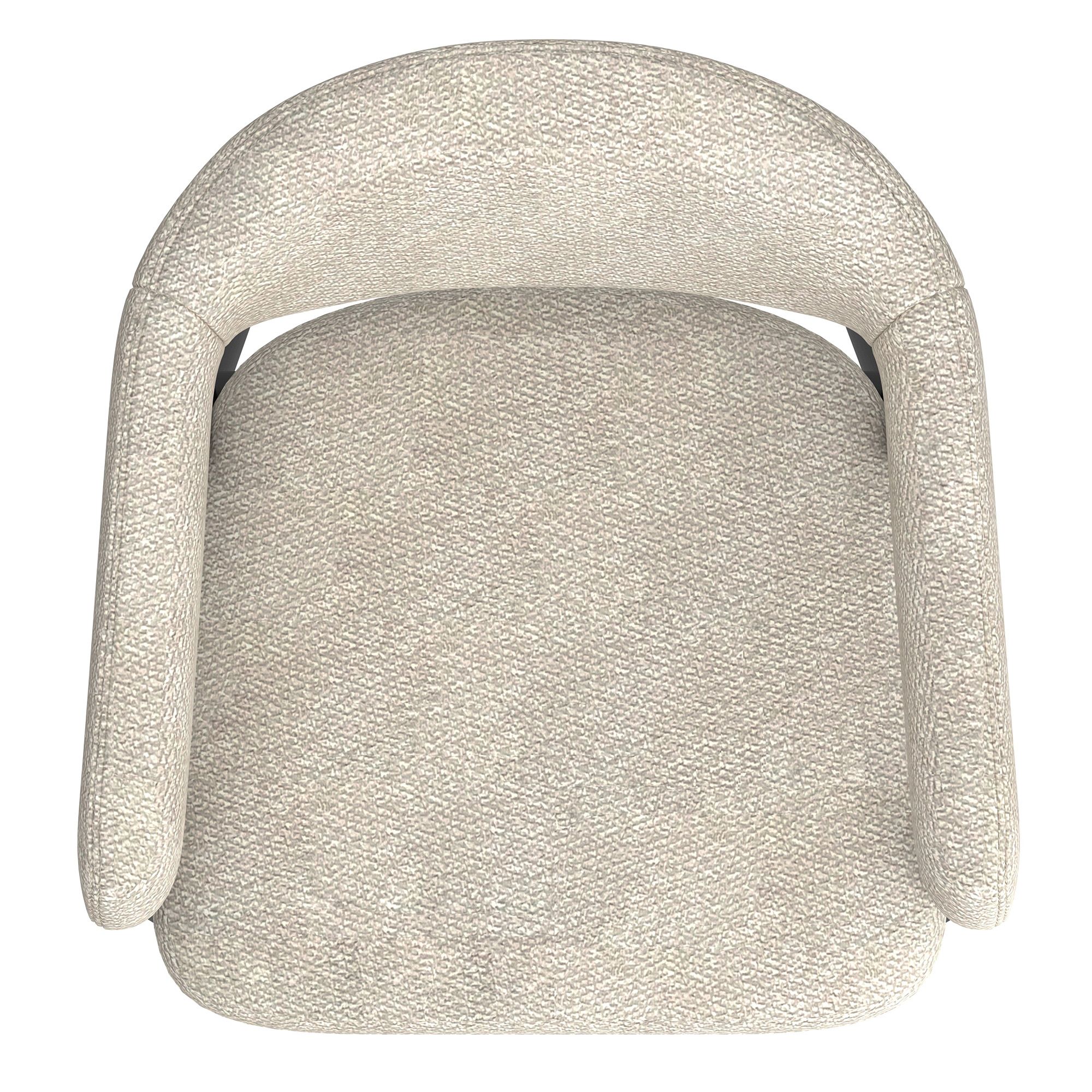 Archer Dining Chair, set of 2, in Beige Fabric and Black