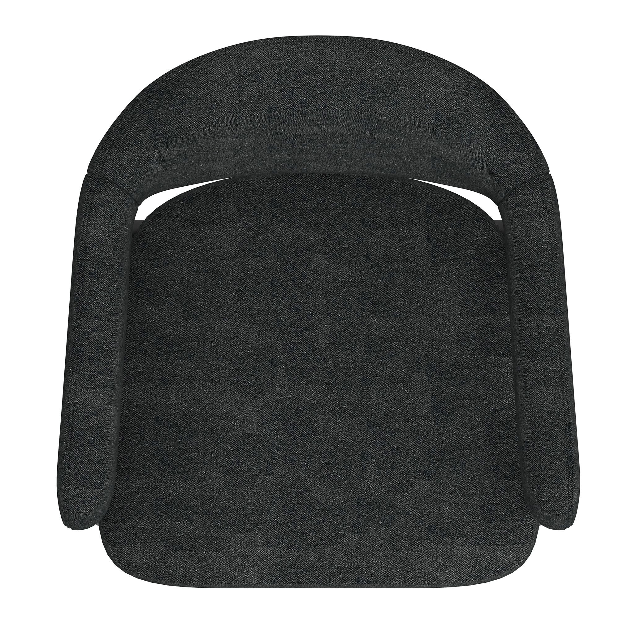 Archer Dining Chair, set of 2, in Charcoal Fabric and Black