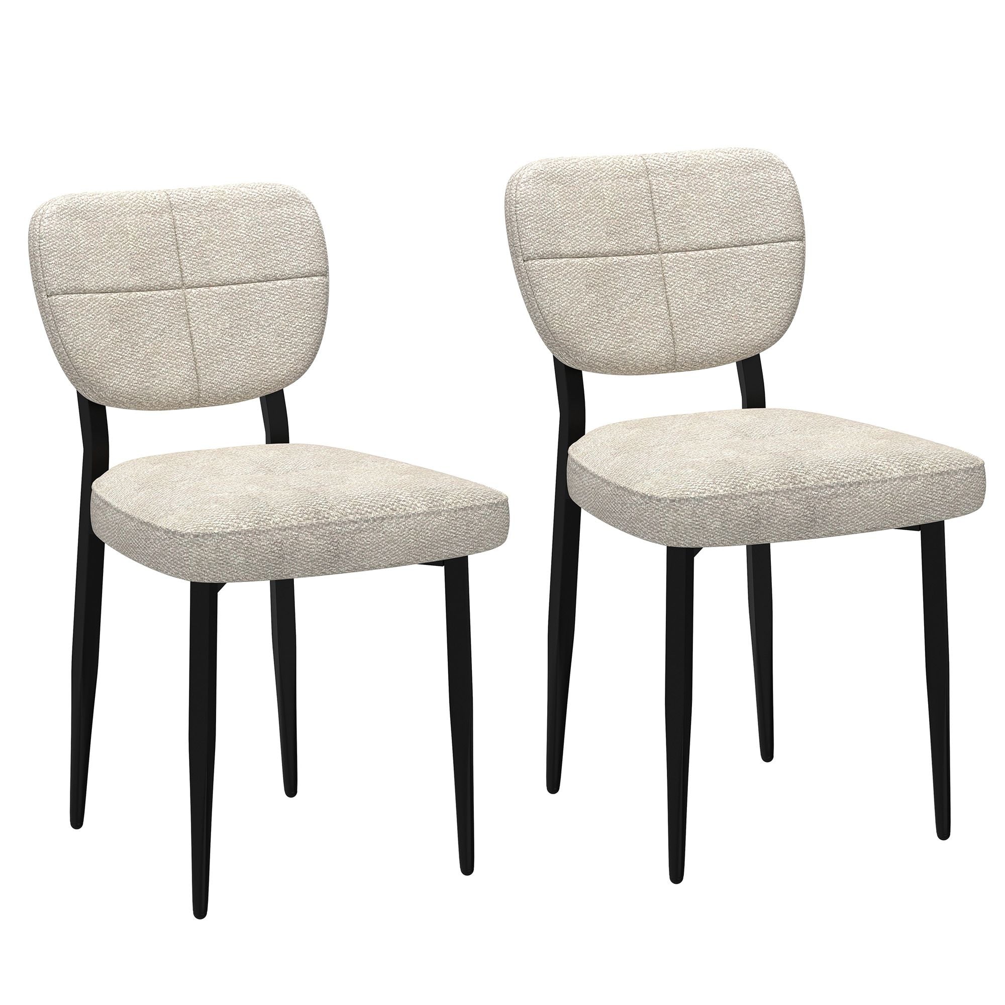 Zeke Dining Chair, set of 2, in Beige and Black