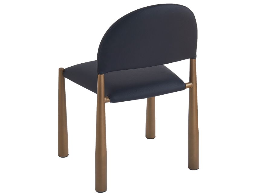 Auggie Dining Chair - Set of 4 in Black and Aged Gold