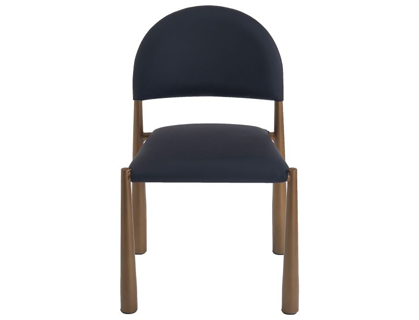 Auggie Dining Chair - Set of 4 in Black and Aged Gold