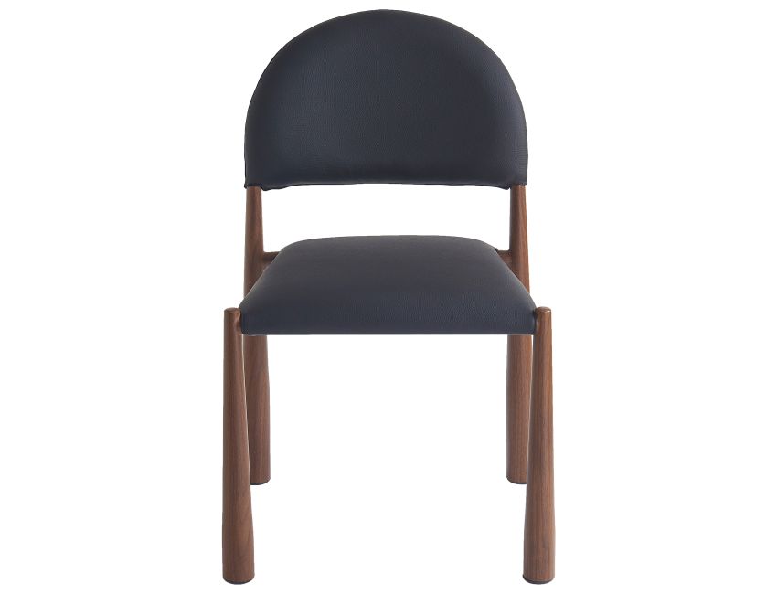 Auggie Dining Chair - Set of 4 in Black and Walnut