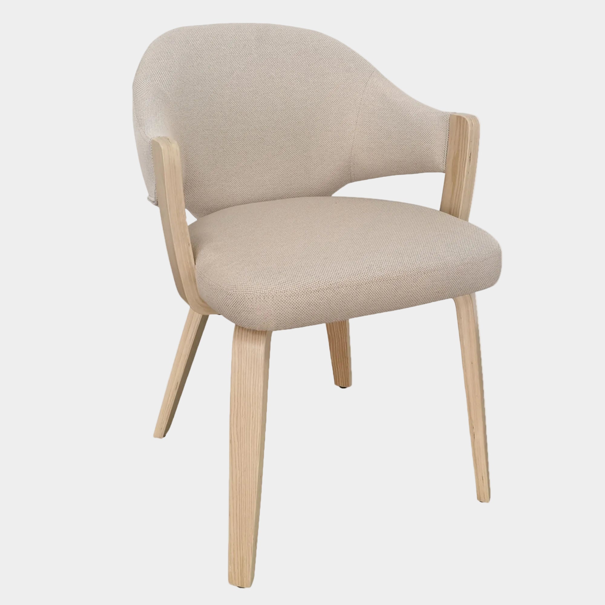 Freya Dining/Lounge Chair (Dark Walnut & Natural Wood Legs)