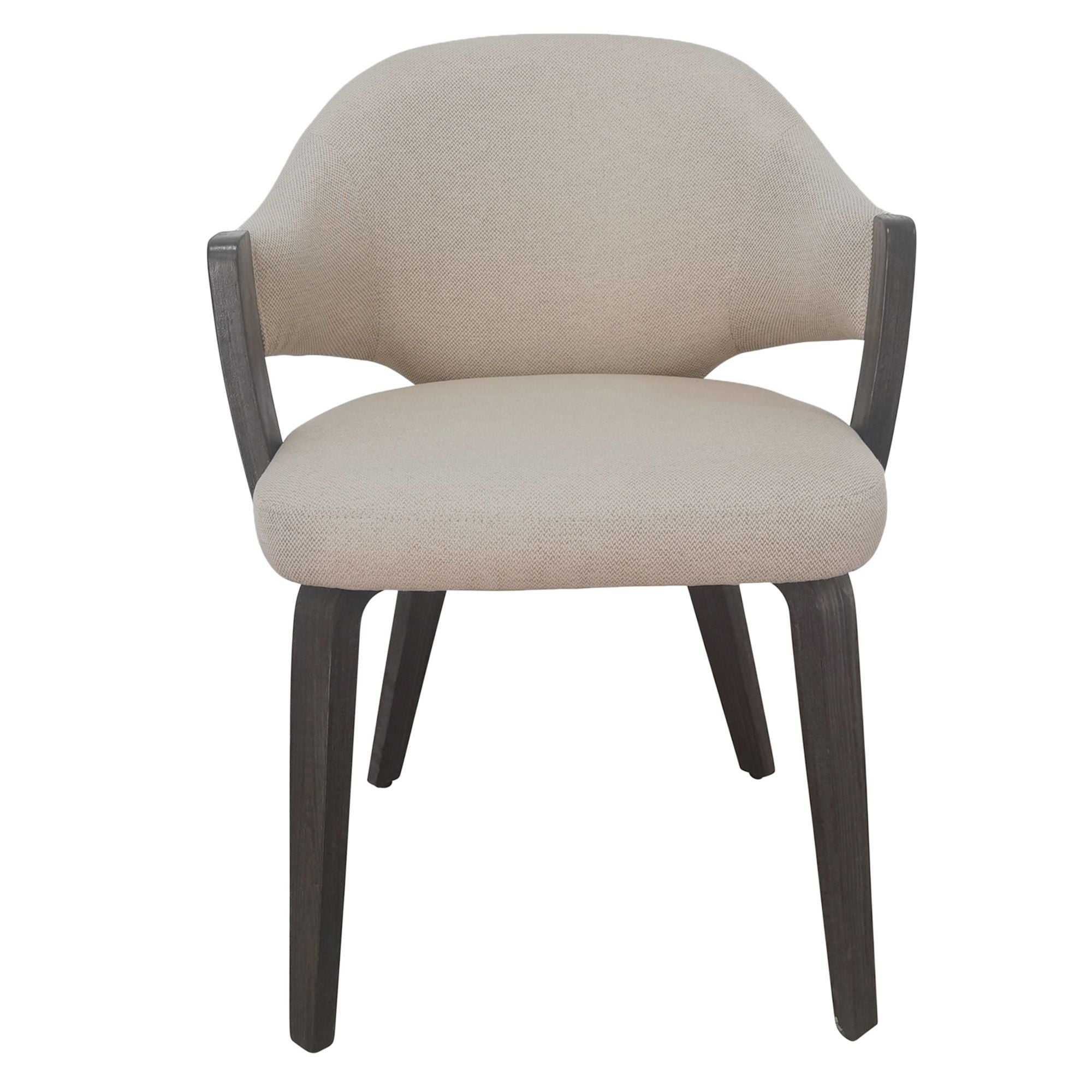 Freya Dining/Lounge Chair (Dark Walnut & Natural Wood Legs)