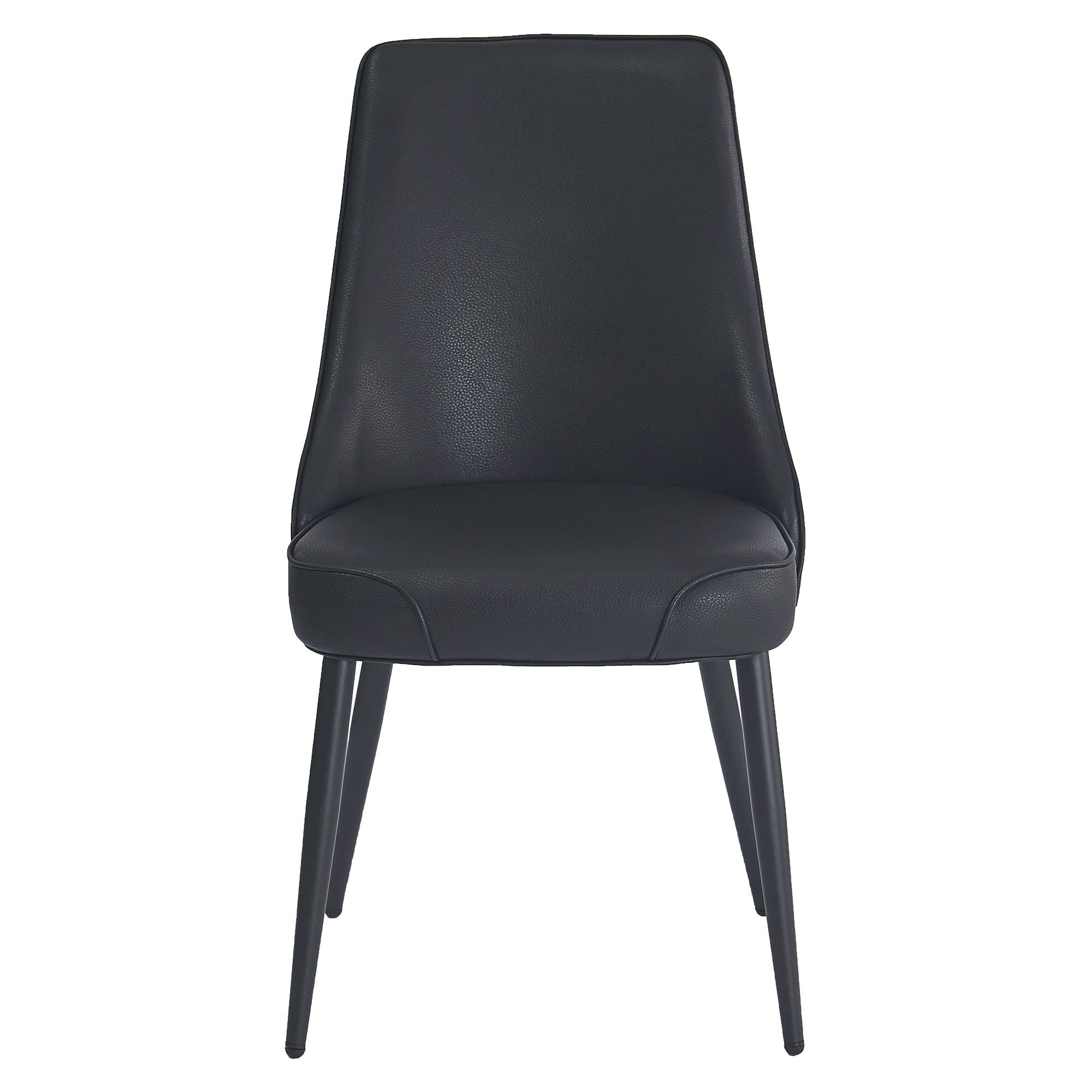Koda Dining Chair, Faux Leather, set of 2, in Black