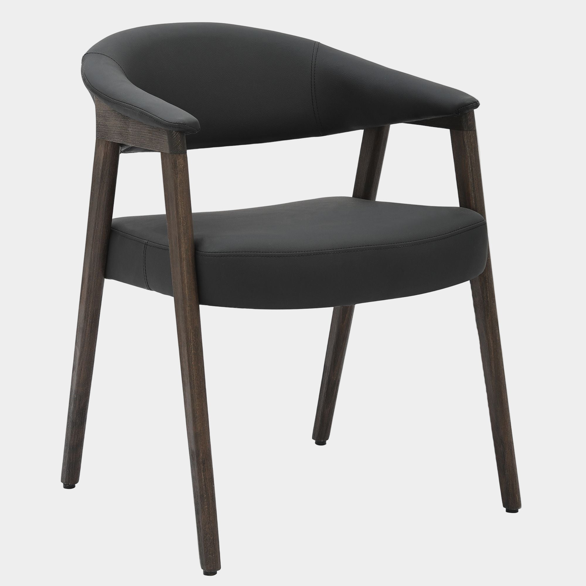 Bexley Dining Chair, set of 2 in Black and Dark Walnut
