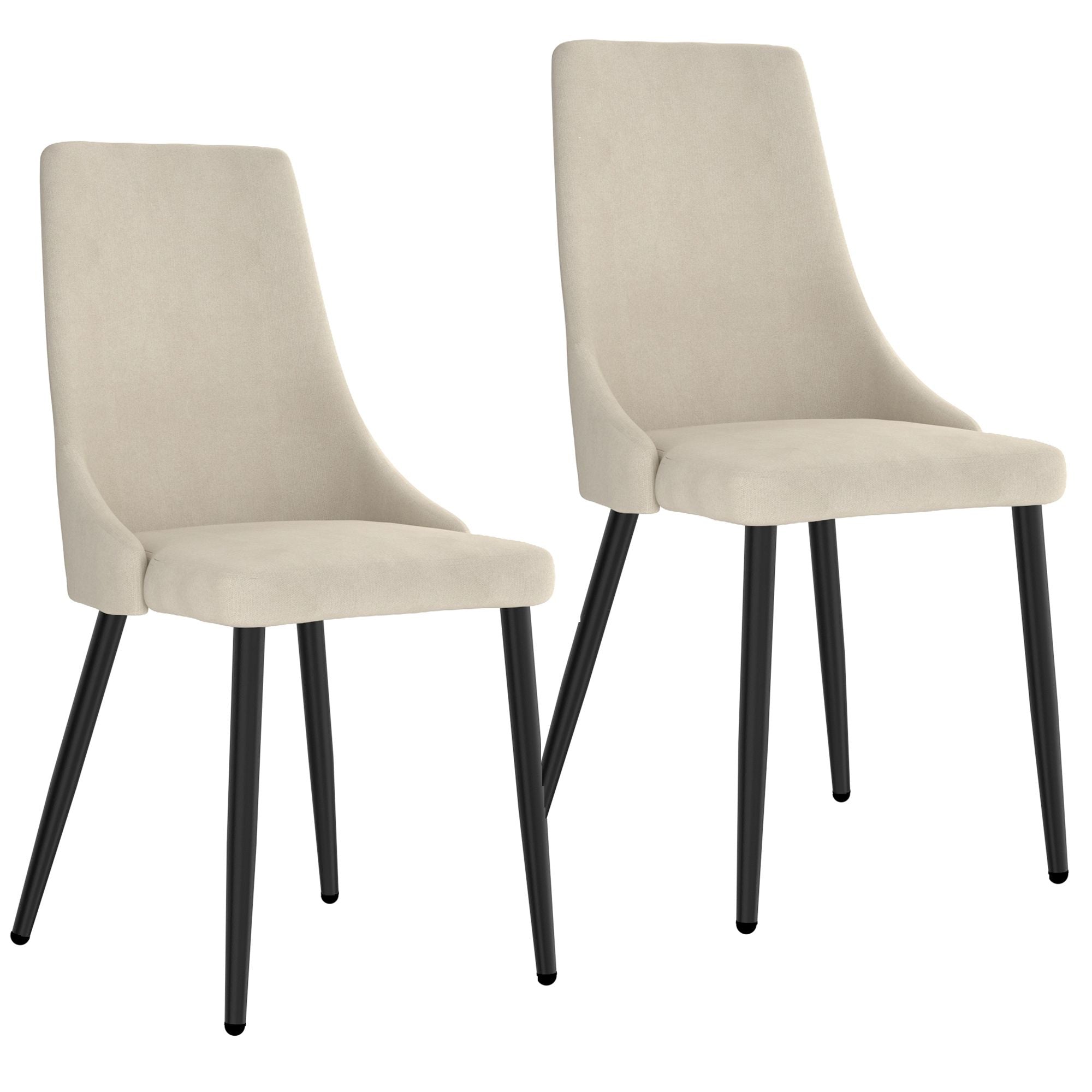 Venice Dining Chair, set of 2, in Beige and Black
