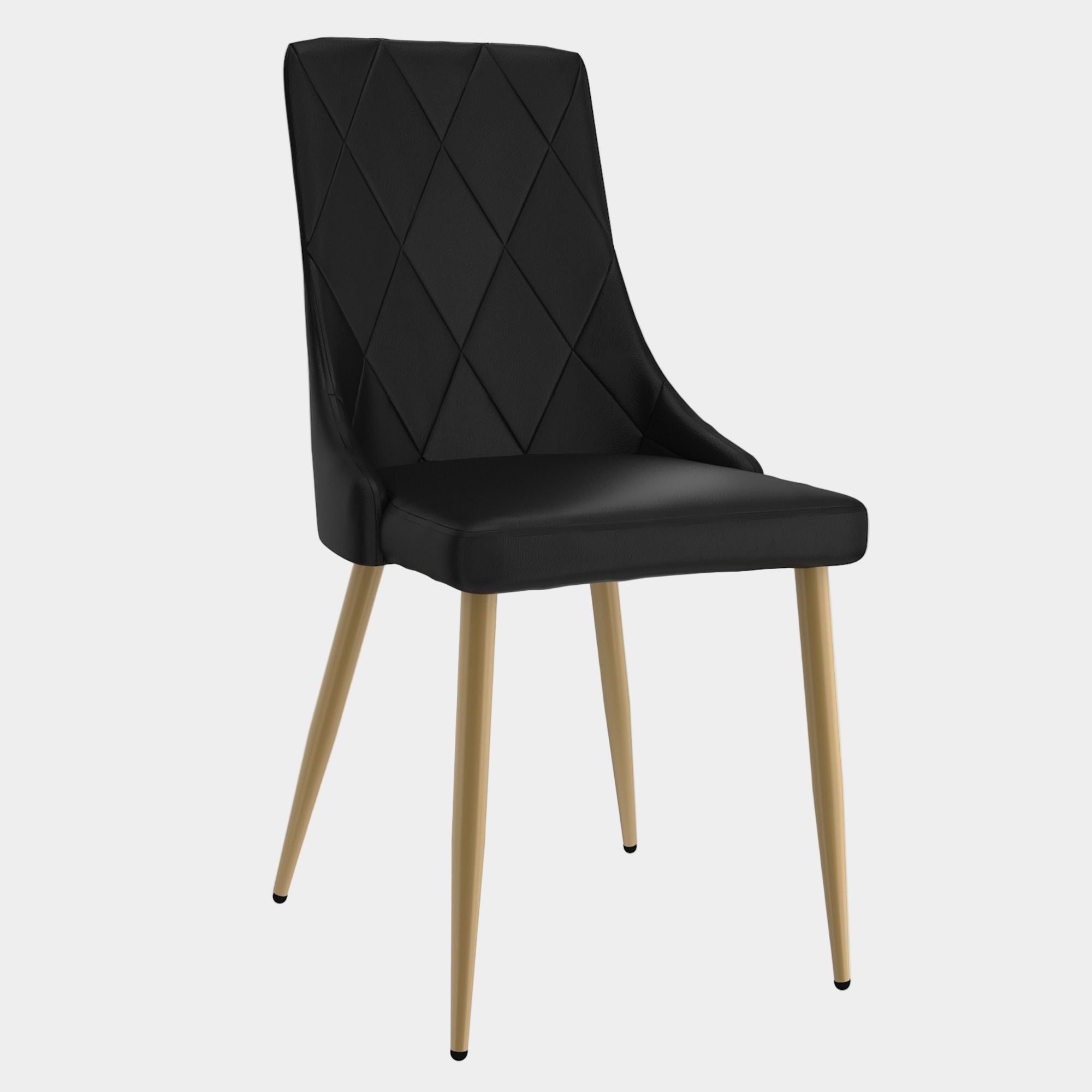 Antoine Dining Chair, set of 2, in Black and Aged Gold