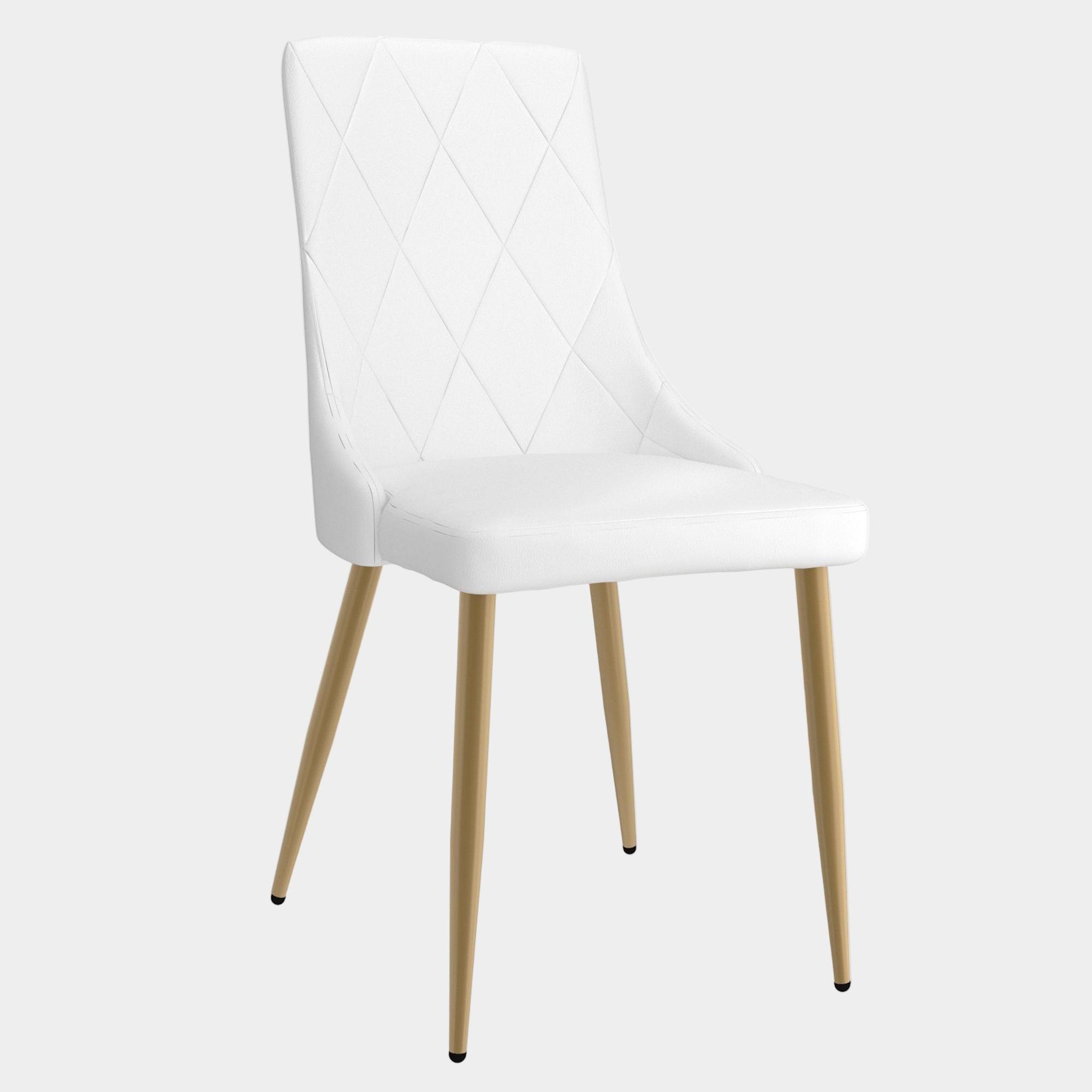 Antoine Dining Chair, set of 2, in White and Aged Gold