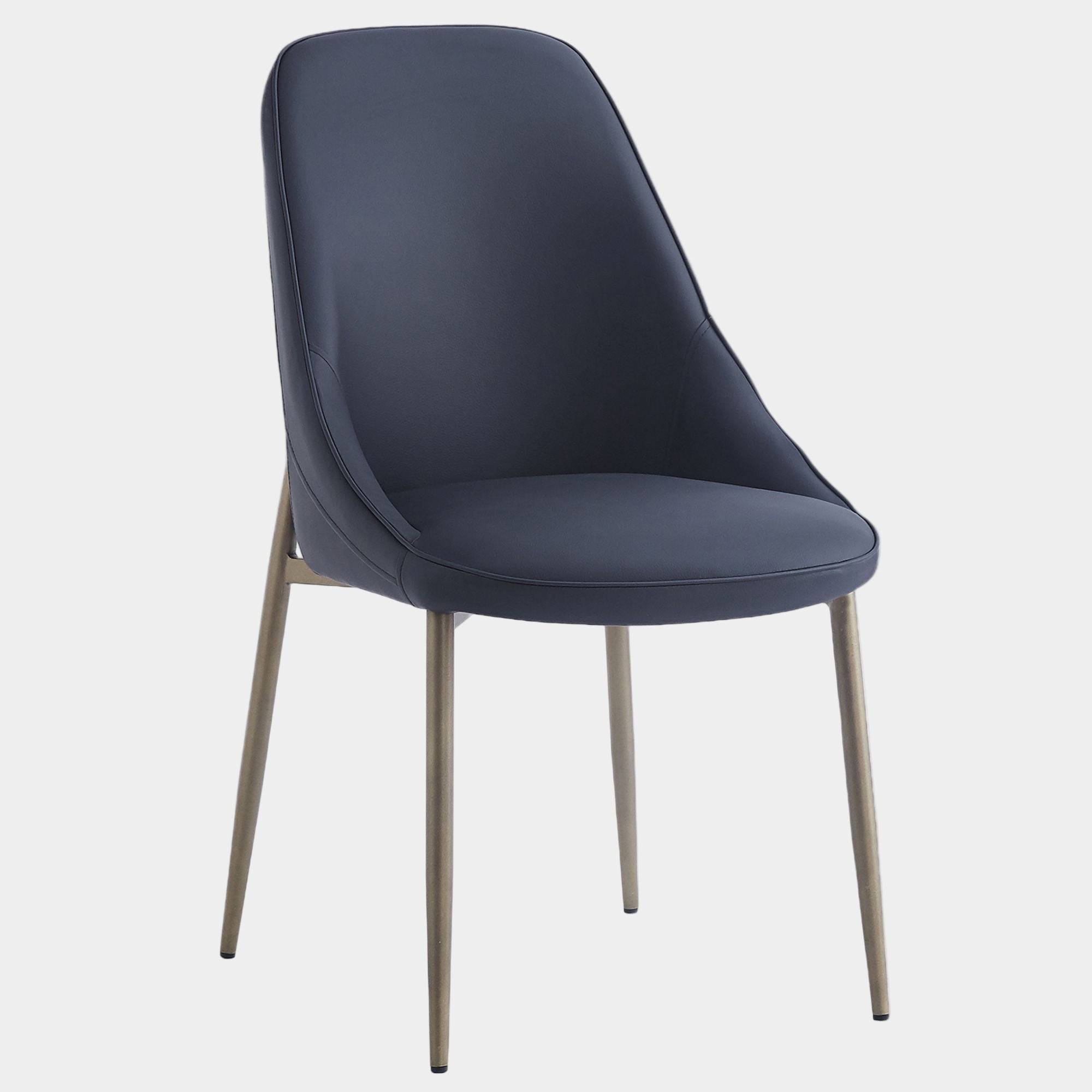 Cleo Dining Chair, set of 2, in Black and Aged Gold
