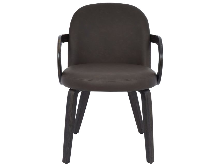 Celest Dining Chair - Set of 2 in Brown and Dark Walnut
