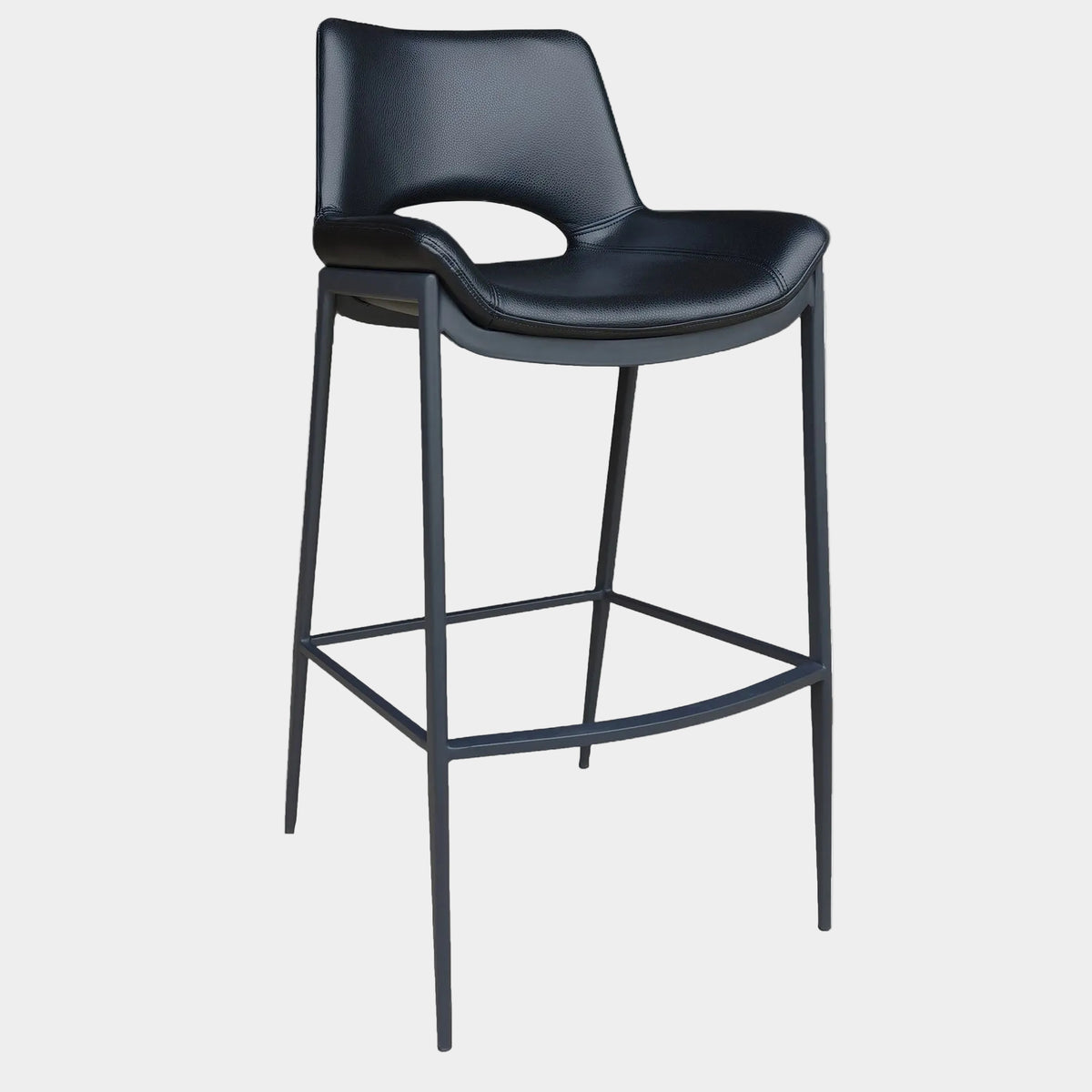 Icona Black Top Bar Stool