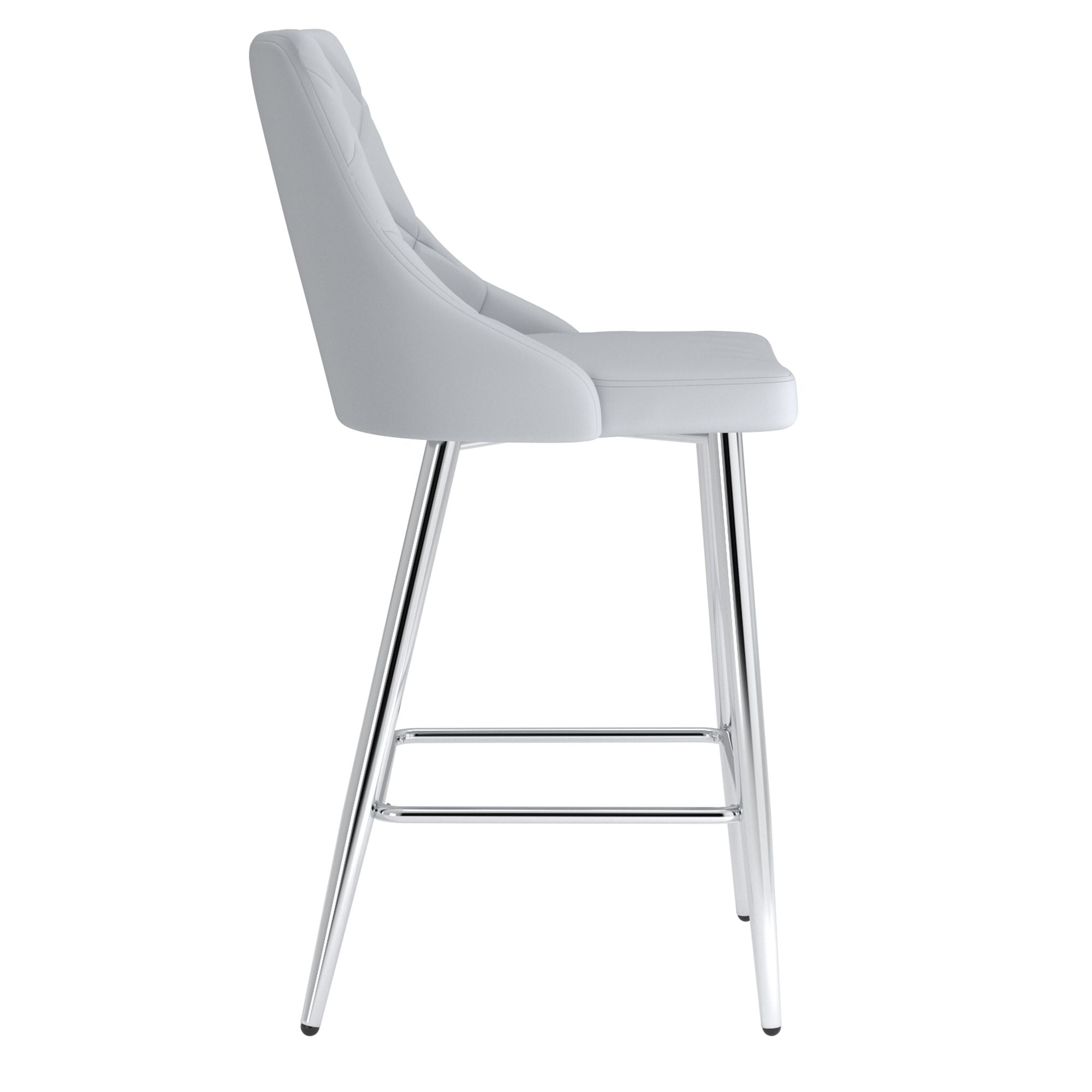 Devo 26" Counter Stool, set of 2, in Light Grey