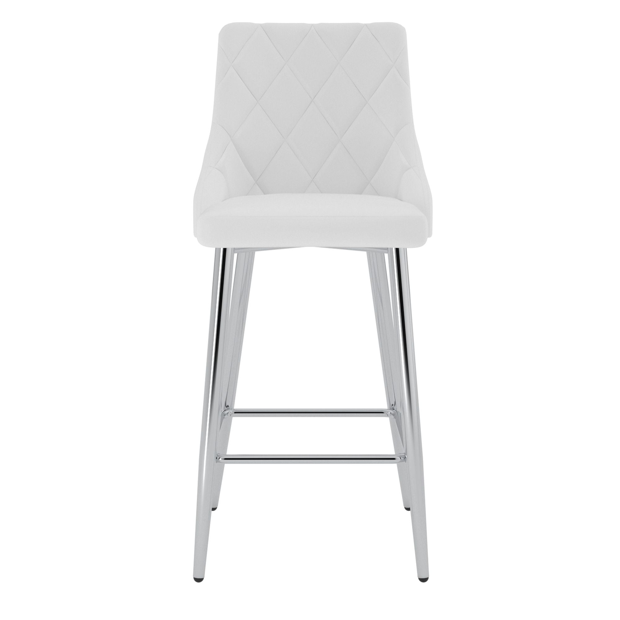 Devo 26" Counter Stool, set of 2, in White