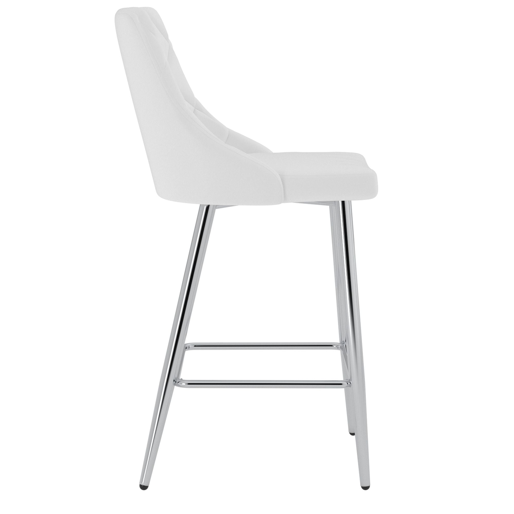 Devo 26" Counter Stool, set of 2, in White