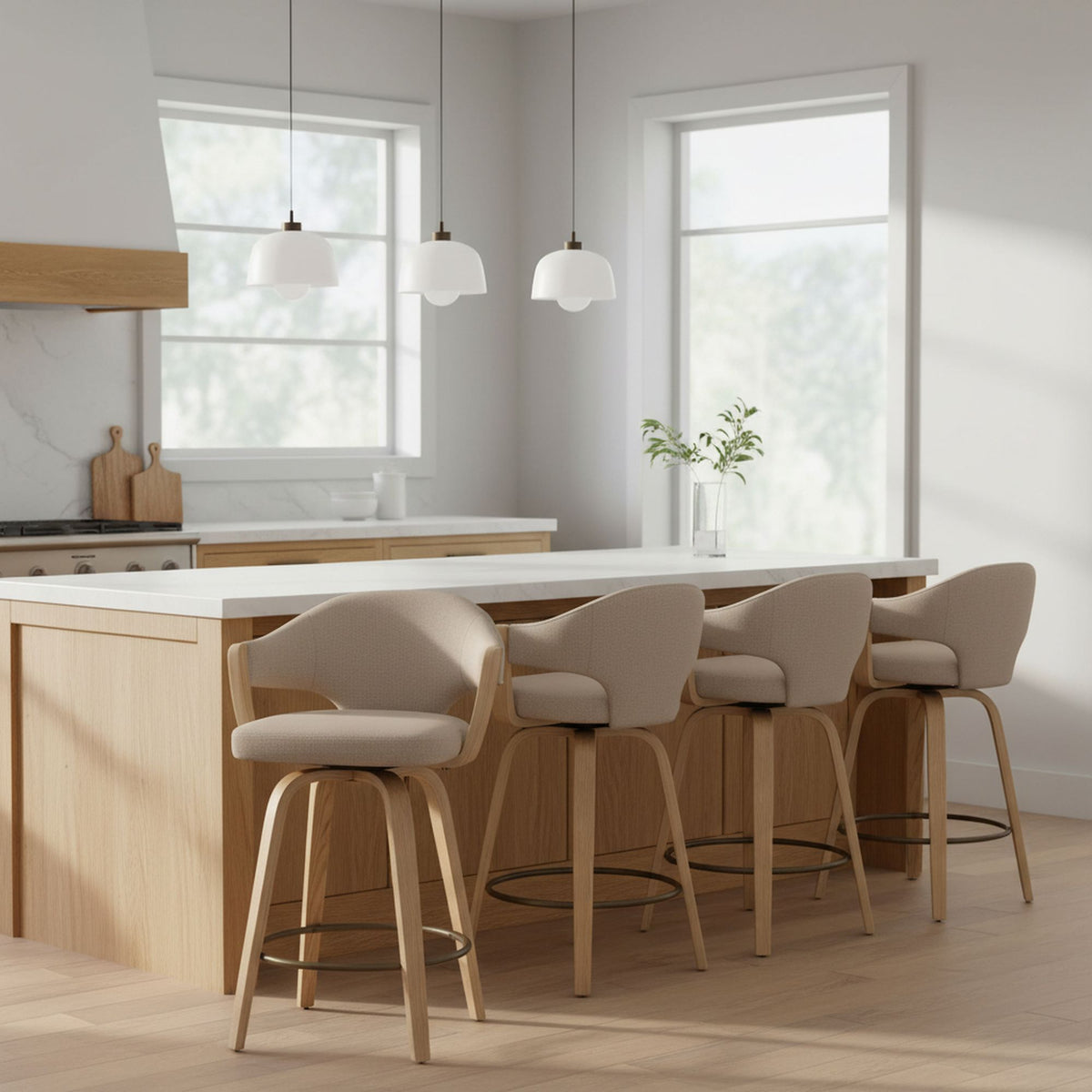 Freya Counter Stool with Swivel, Set of 2