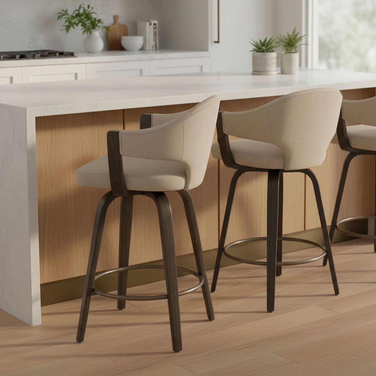 Freya Counter Stool with Swivel, Set of 2