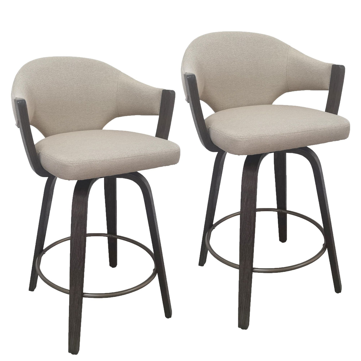 Freya Counter Stool with Swivel, Set of 2