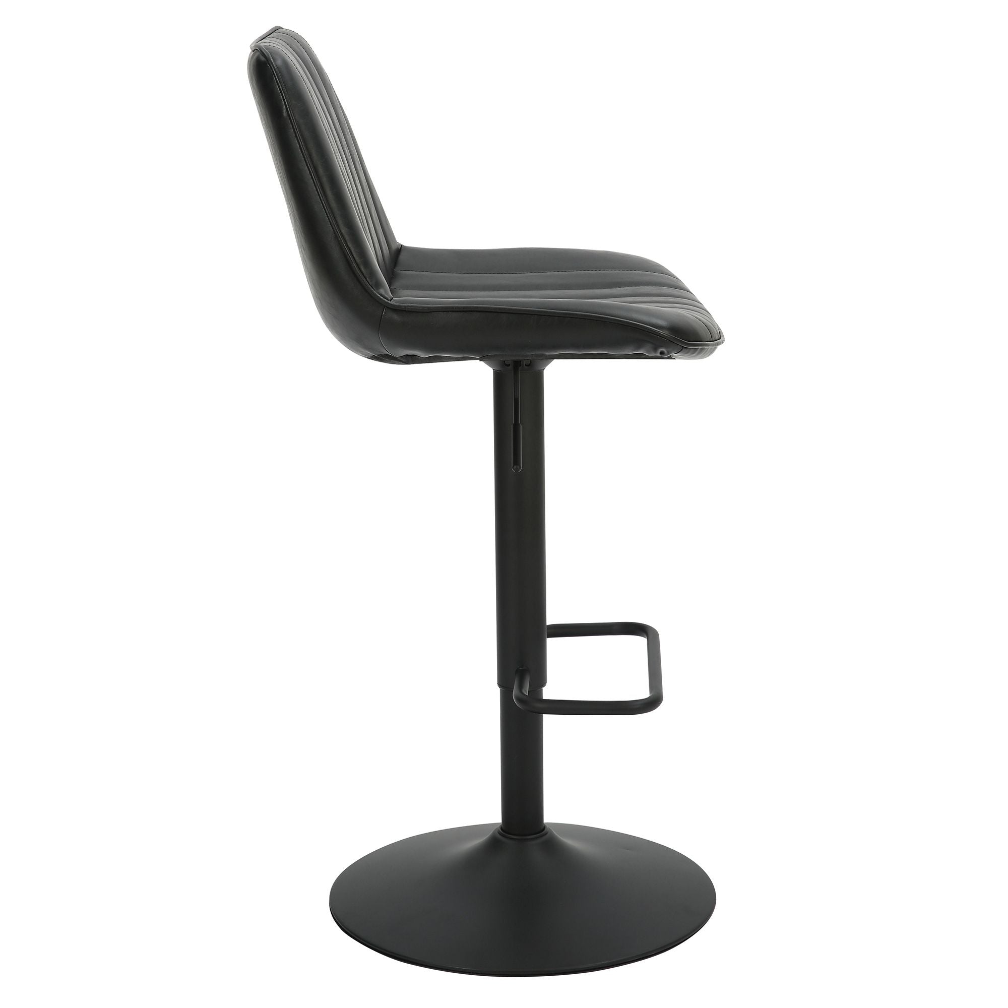 Kosi Adjustable Air-Lift Stool, set of 2, in Black