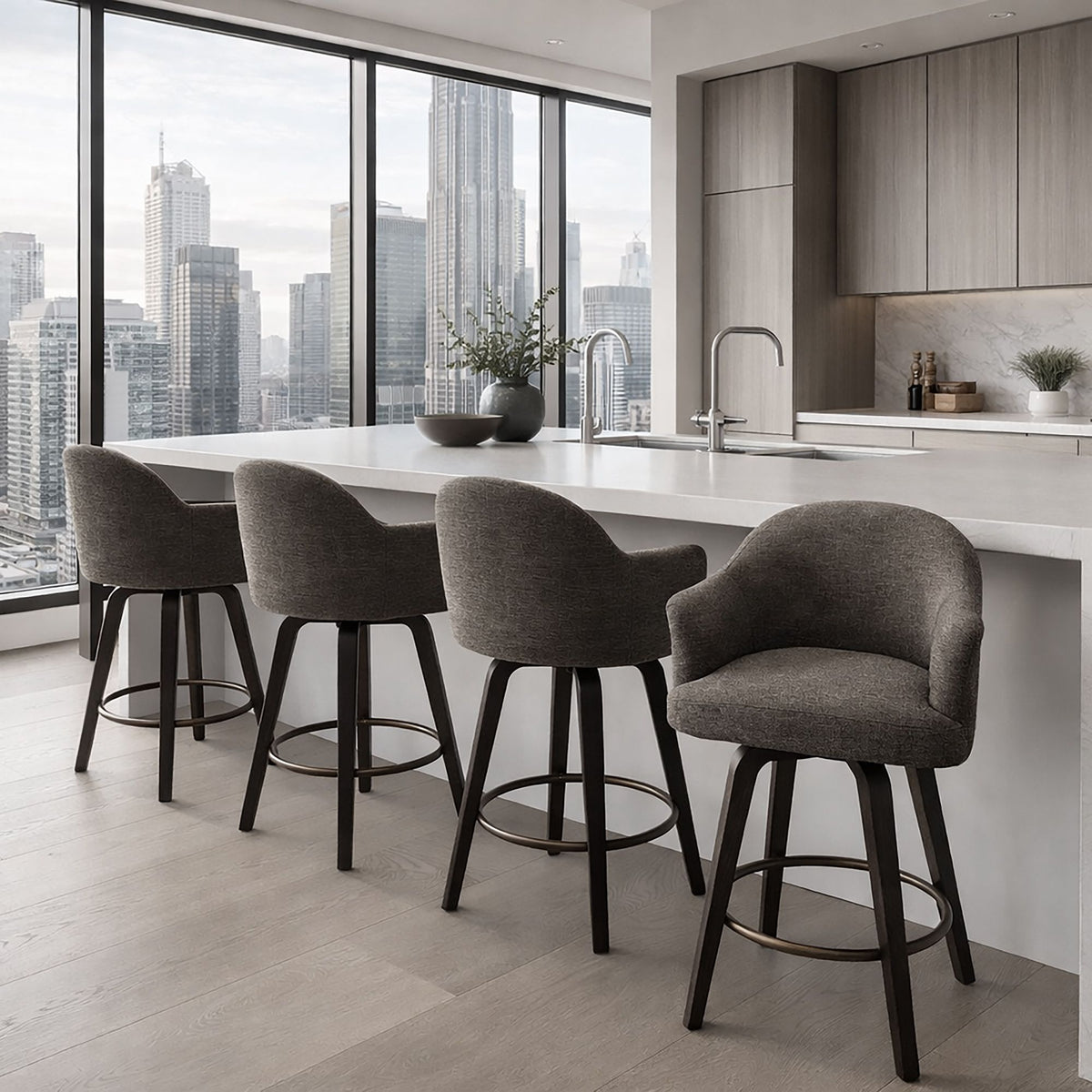 Torra 26" Counter Stool with Swivel, Set of 2