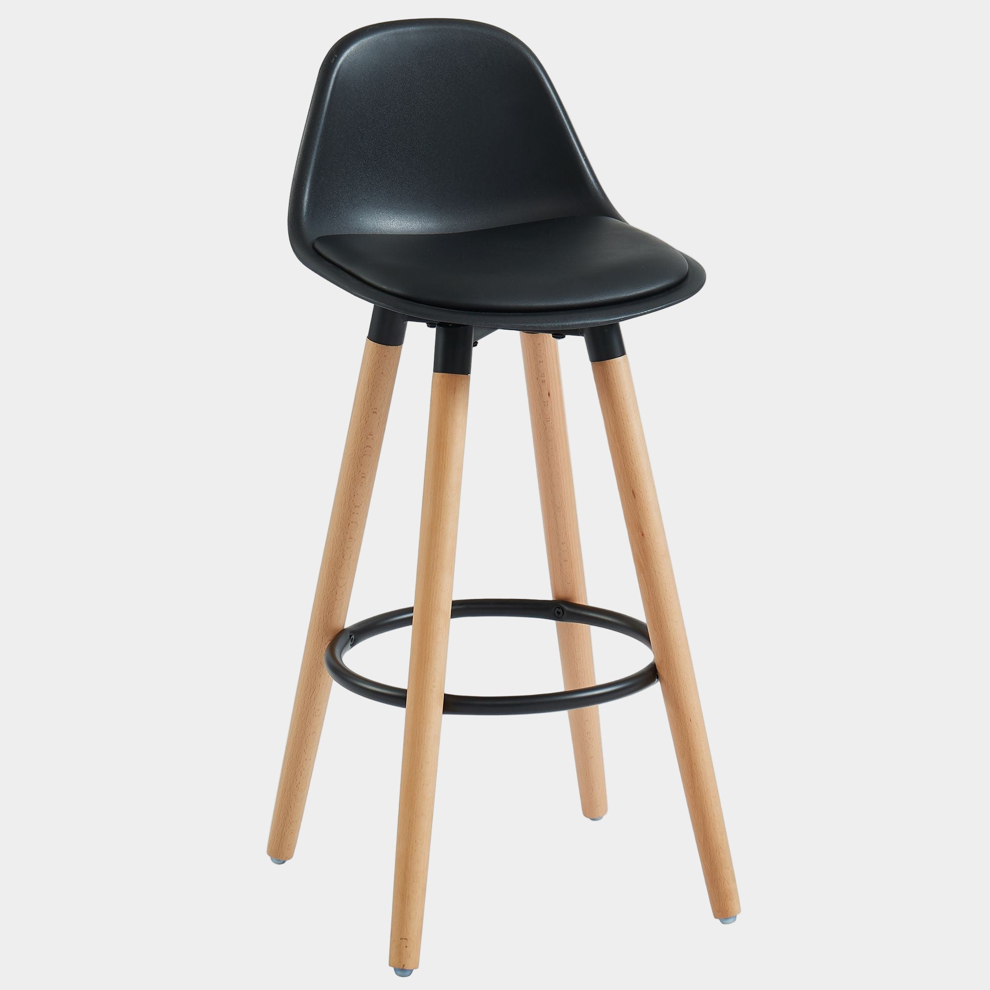 Diablo 26" Counter Stool, set of 2, in Black and Natural
