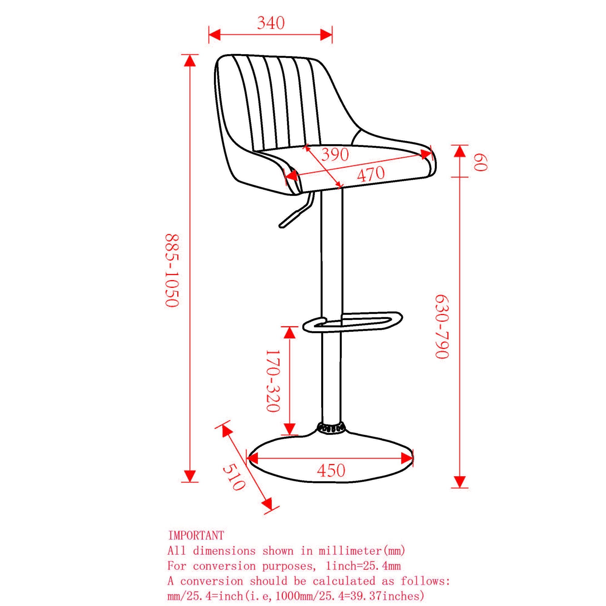 Kron Adjustable Height Air-Lift Swivel Stool, set of 2, in Grey Fabric