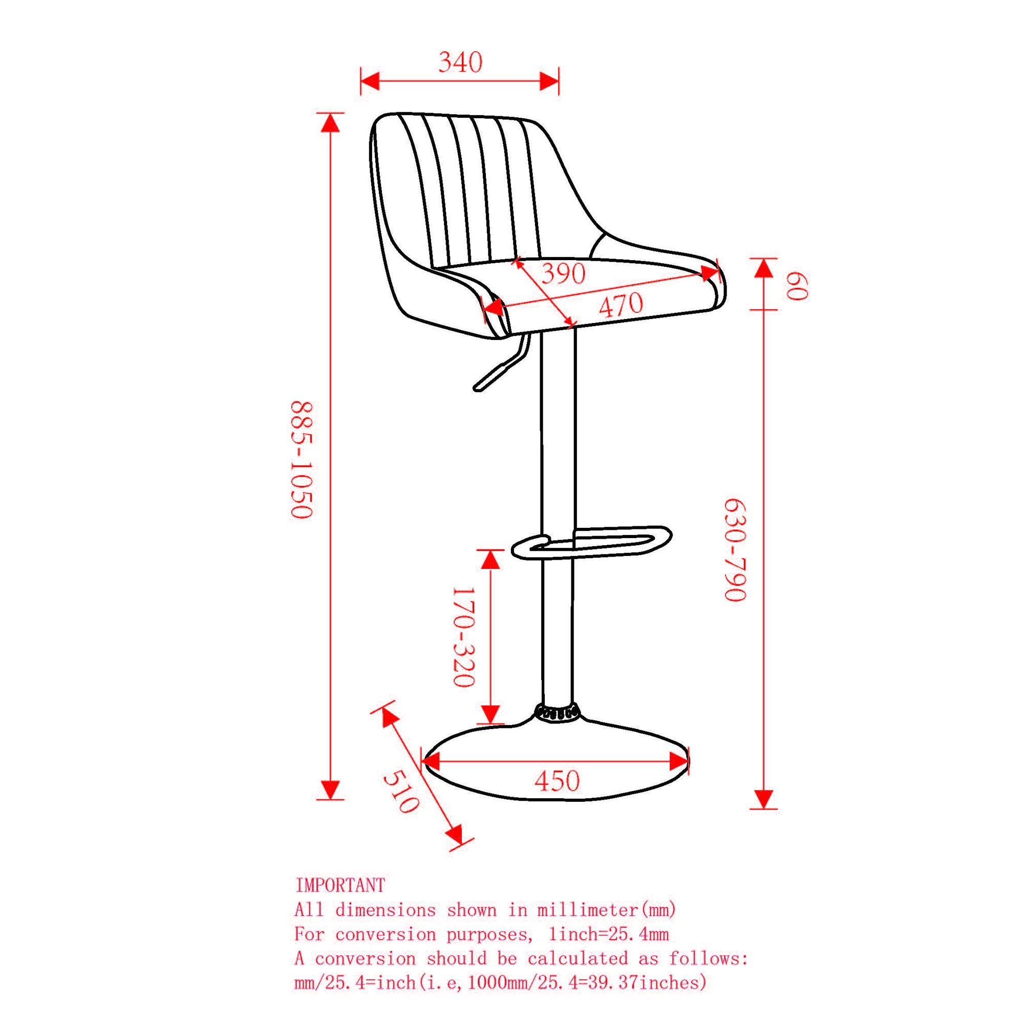 Kron Adjustable Height Air-Lift Swivel Stool, set of 2, in White Faux Leather