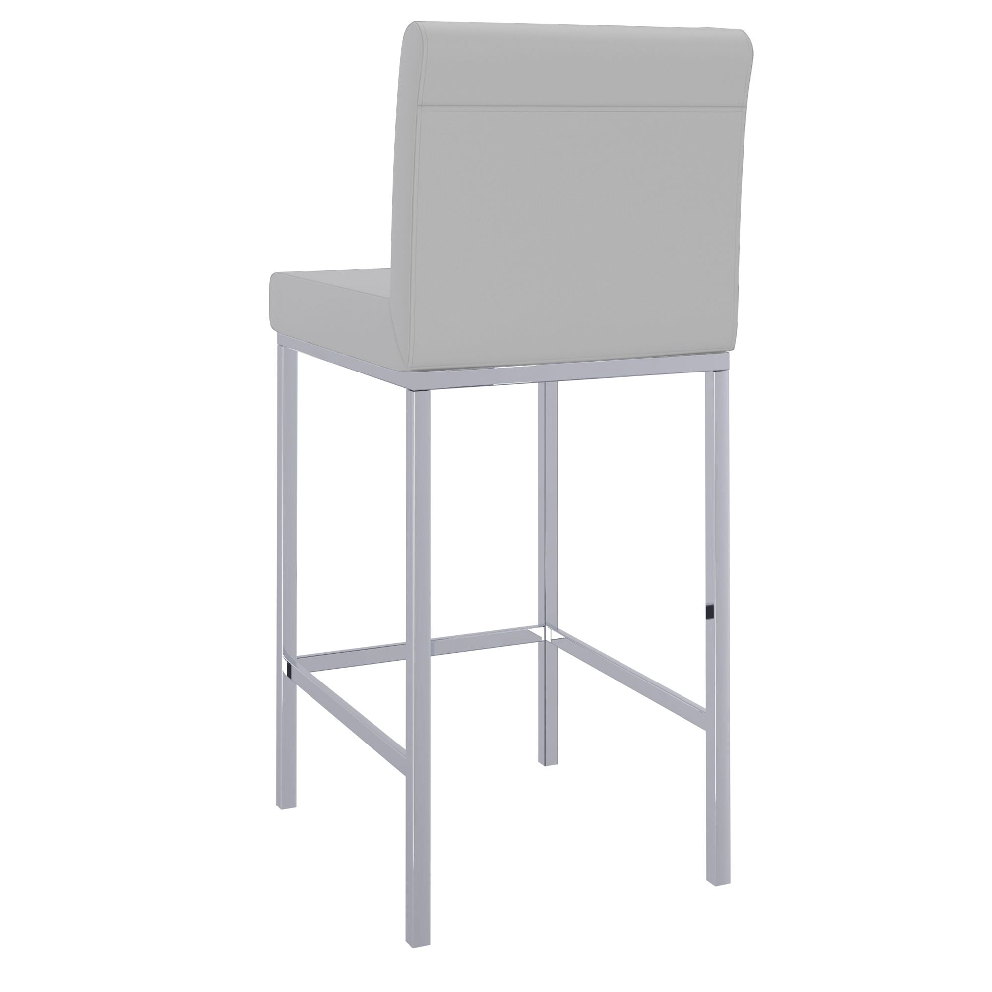 Porto 26" Counter Stool, set of 2, in Grey and Chrome