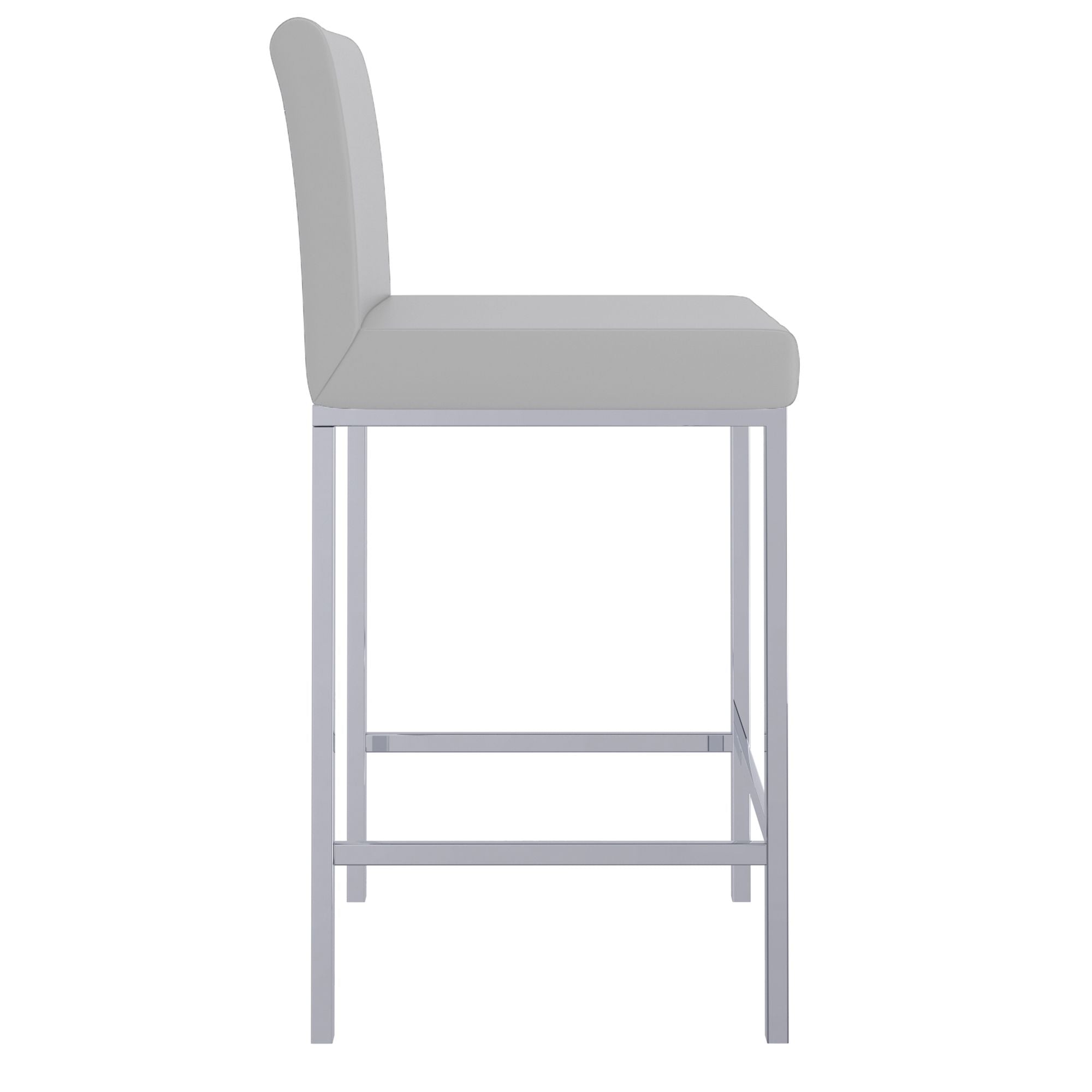Porto 26" Counter Stool, set of 2, in Grey and Chrome