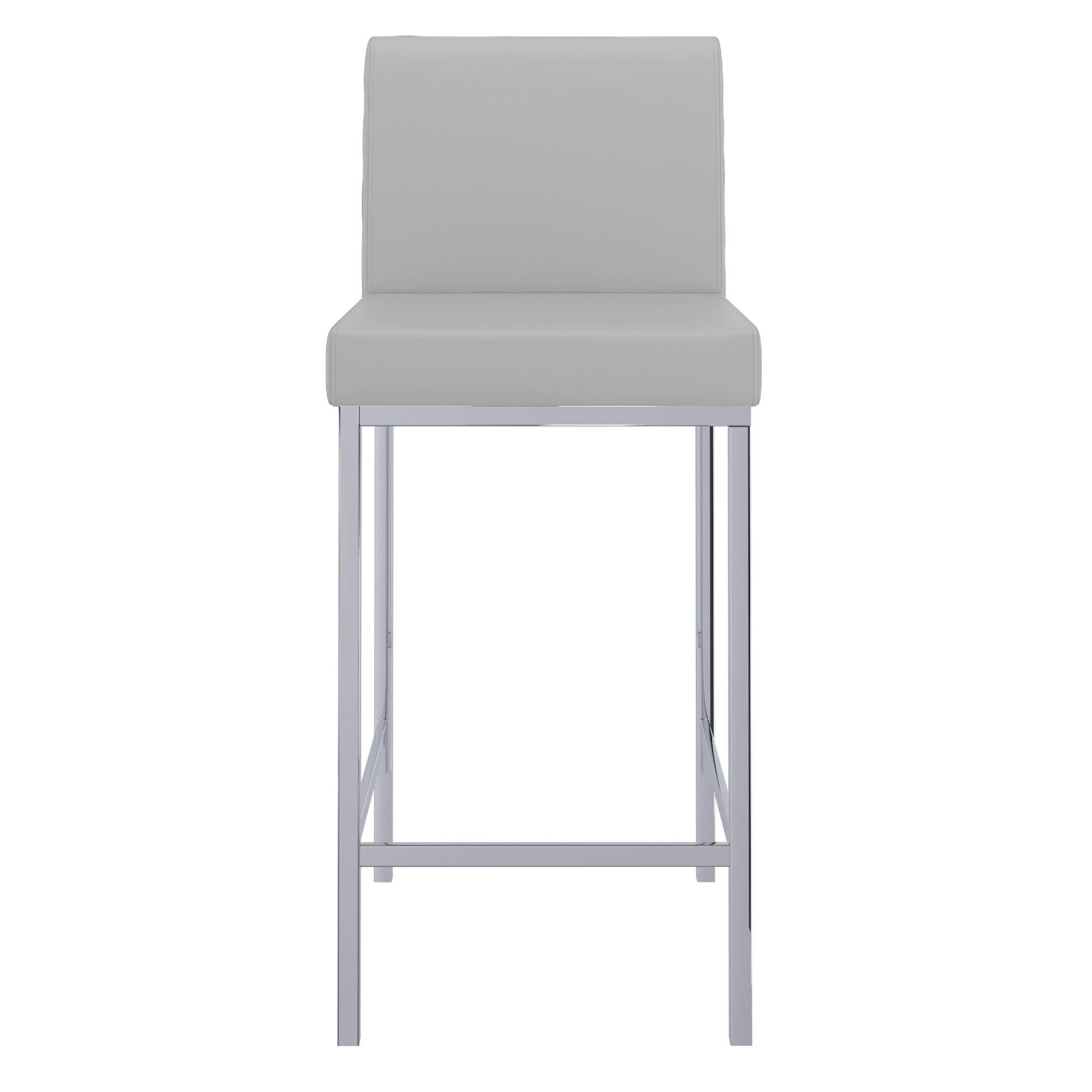 Porto 26" Counter Stool, set of 2, in Grey and Chrome