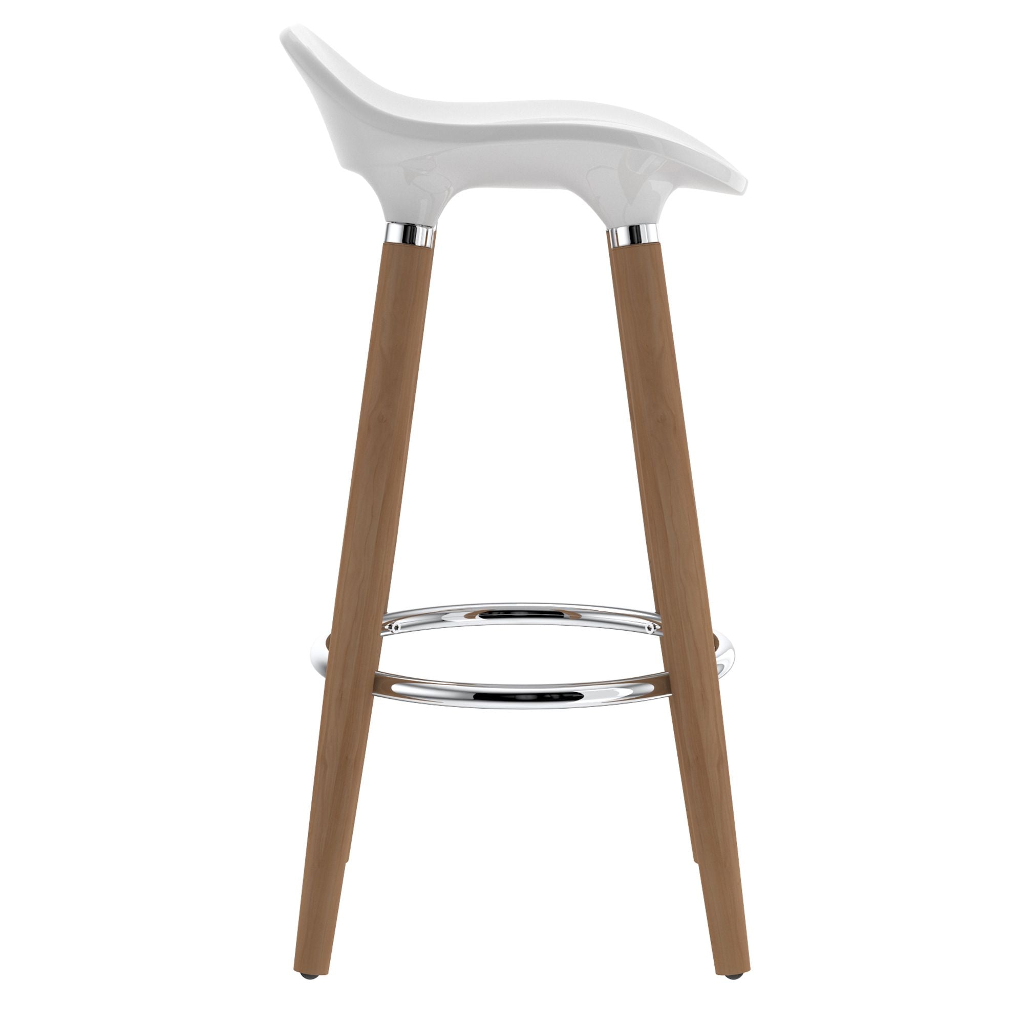 Trex 26" Counter Stool, set of 2, in White and Natural