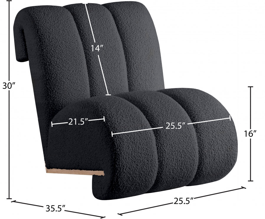 Swoon Faux Sheepskin Upholstered Accent Chair