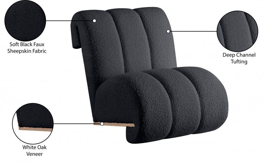 Swoon Faux Sheepskin Upholstered Accent Chair