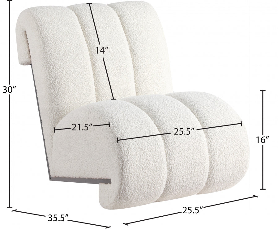 Swoon Faux Sheepskin Upholstered Accent Chair