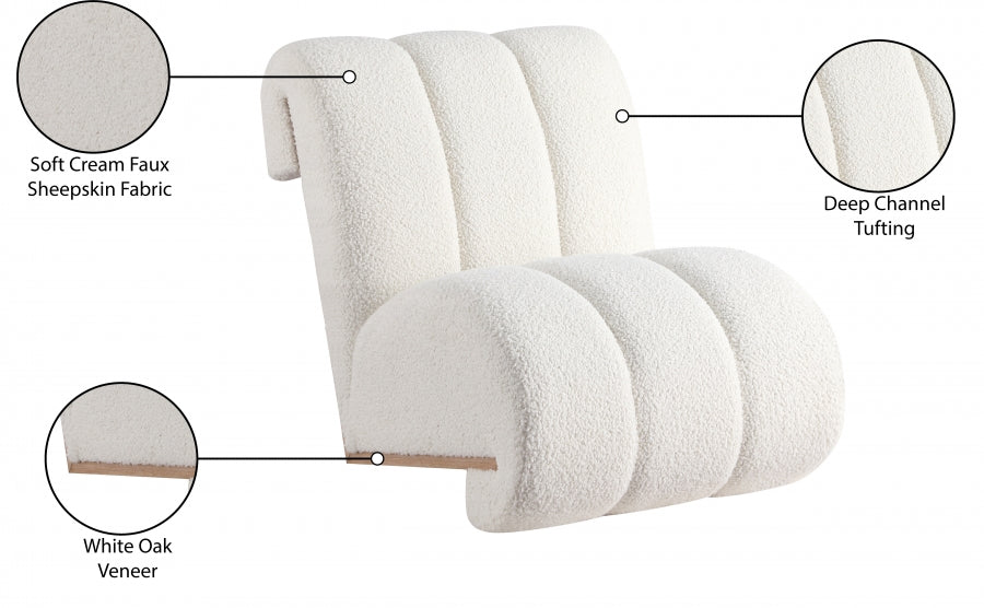 Swoon Faux Sheepskin Upholstered Accent Chair