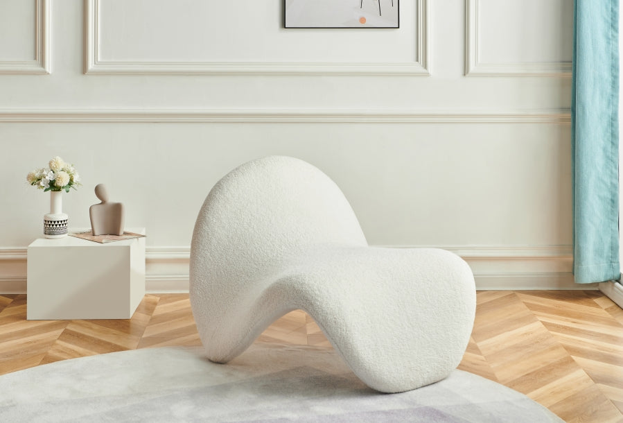 Fauteuil d'appoint rembourré en chenille Vivi