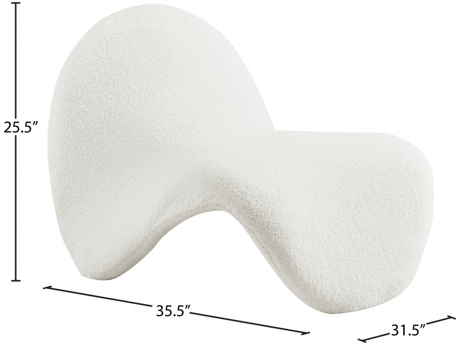 Fauteuil d'appoint rembourré en chenille Vivi