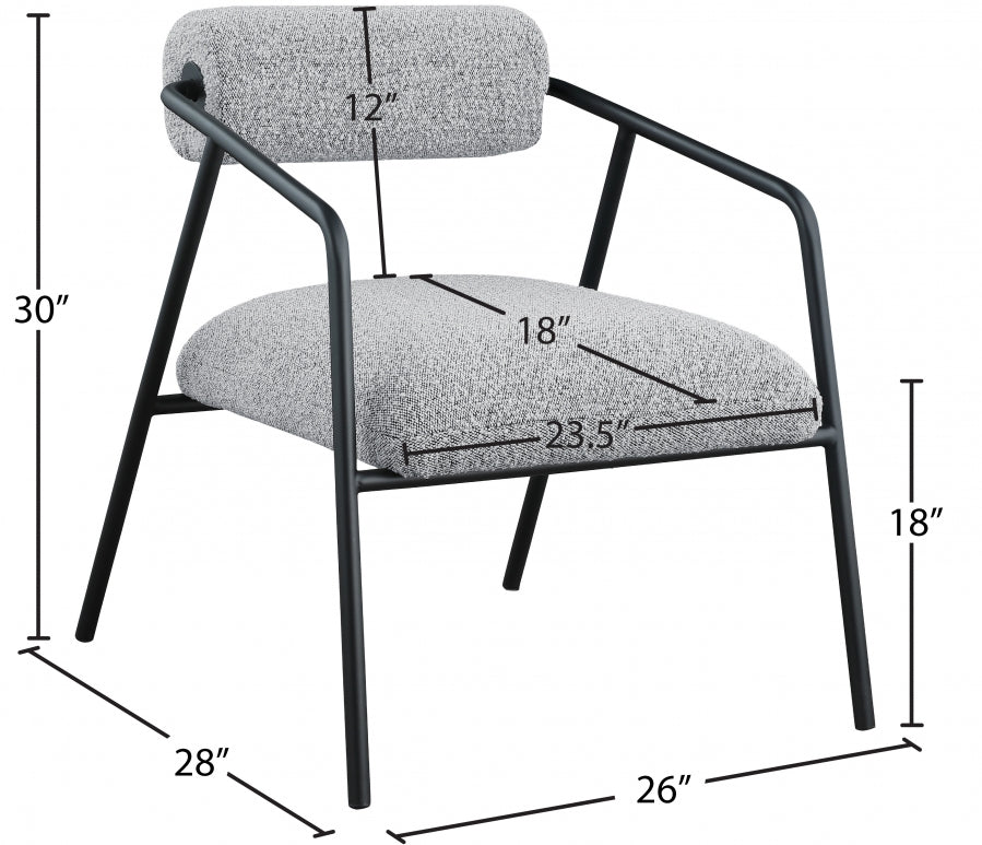 Fauteuil d'appoint rembourré en chenille Vivi