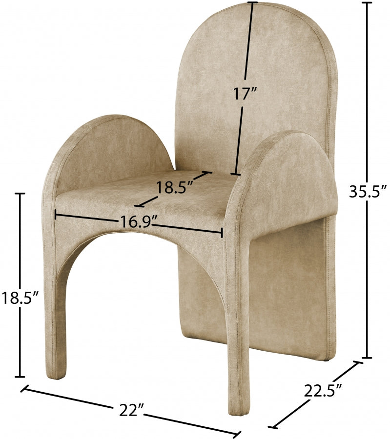 Fauteuil d'appoint rembourré en chenille Vivi