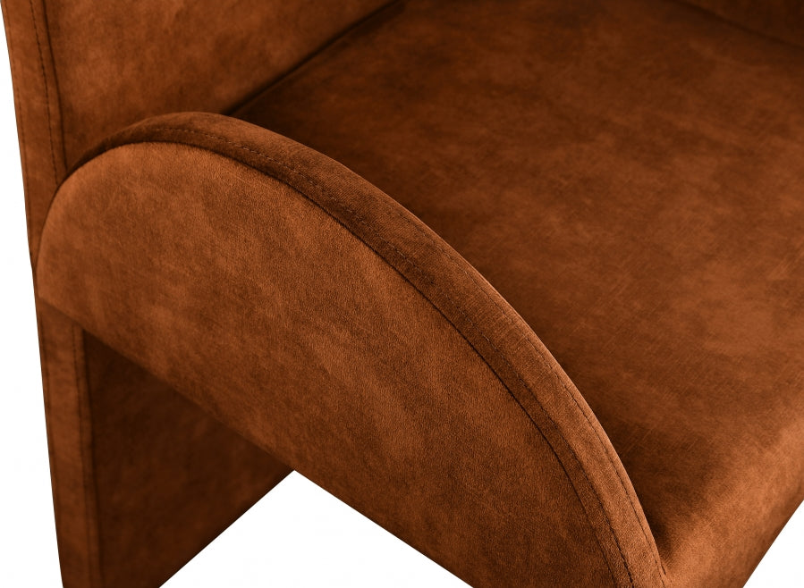 Fauteuil d'appoint rembourré en chenille Vivi
