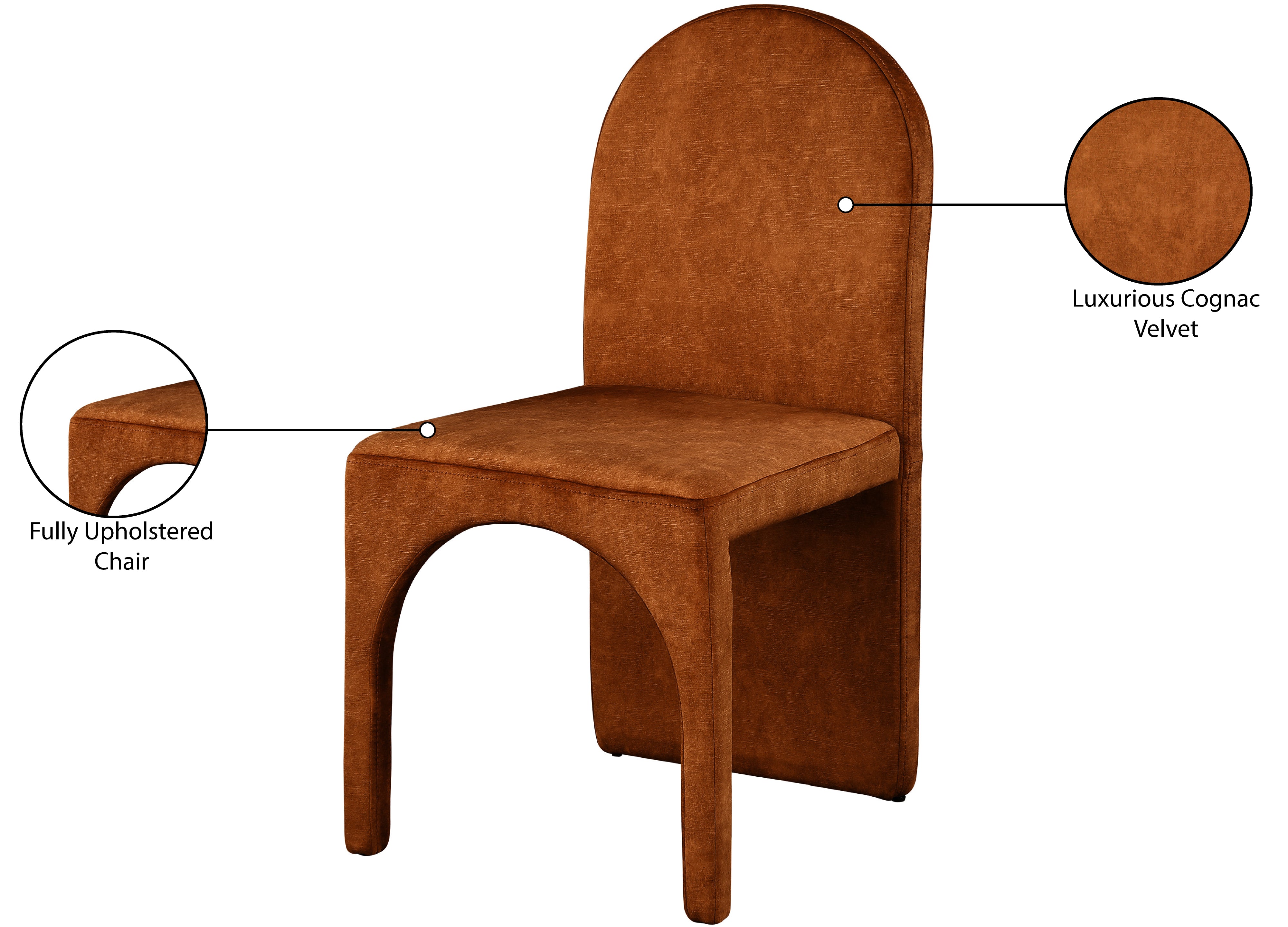 Fauteuil d'appoint rembourré en chenille Vivi