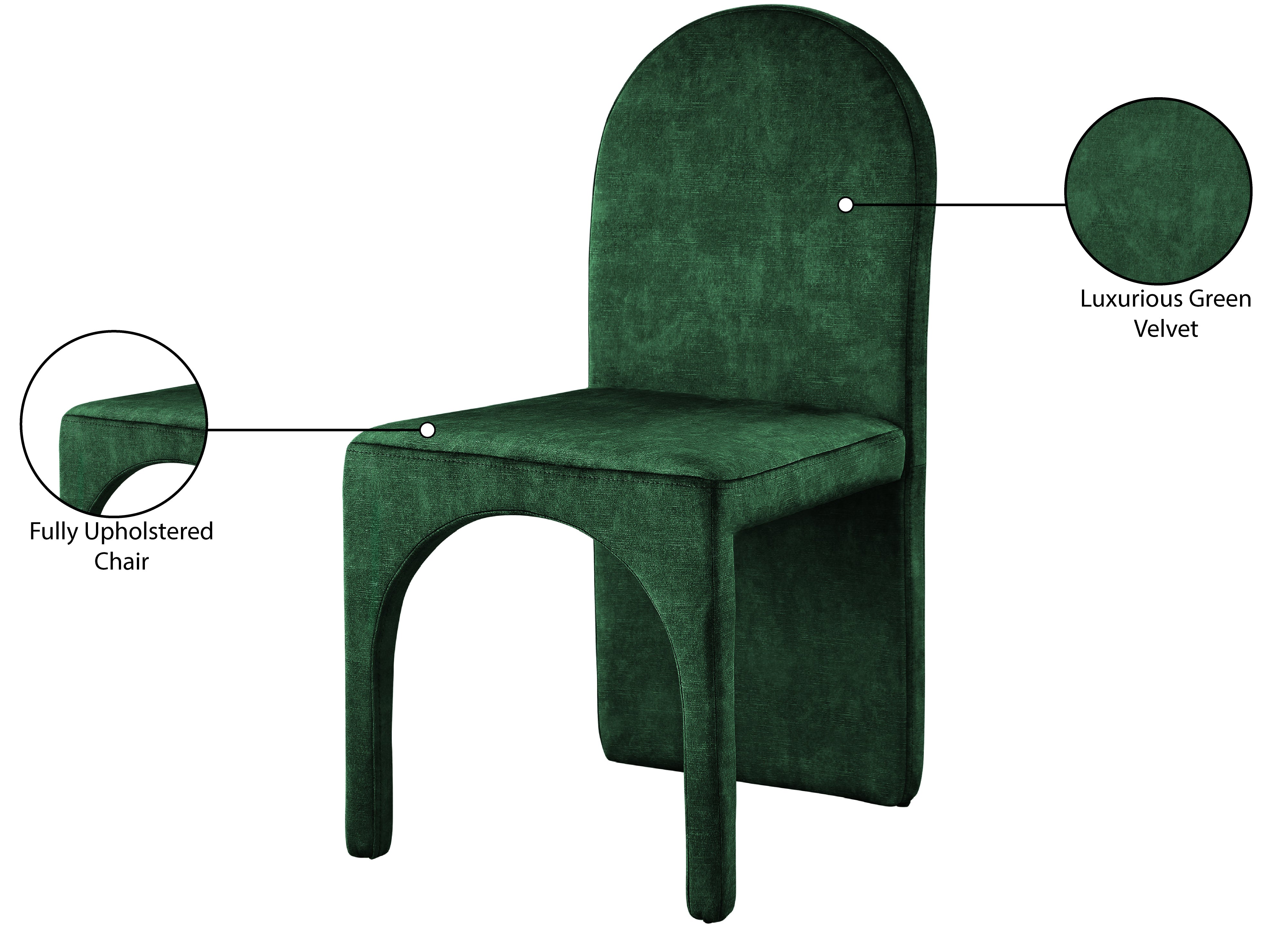 Fauteuil d'appoint rembourré en chenille Vivi