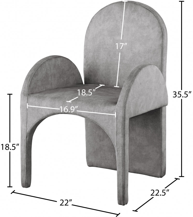 Fauteuil d'appoint rembourré en chenille Vivi