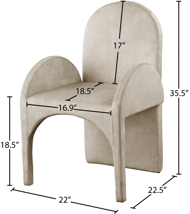 Fauteuil d'appoint rembourré en chenille Vivi